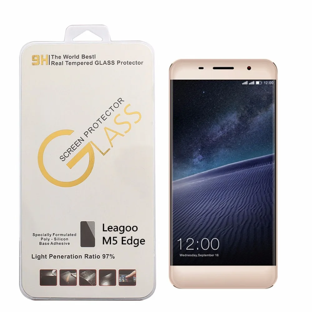 Закаленное стекло для Leagoo M5 Edge защита экрана роскошный 9H 0 26 мм 2.5D тонкая передняя