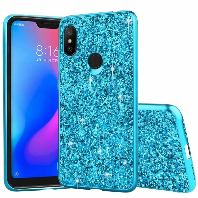 Блестящий Мягкий чехол из ТПУ с блестками для Xiaomi Redmi Note 9S 8 7 k20 k30 5 6 Pro 26 ''Mi 9