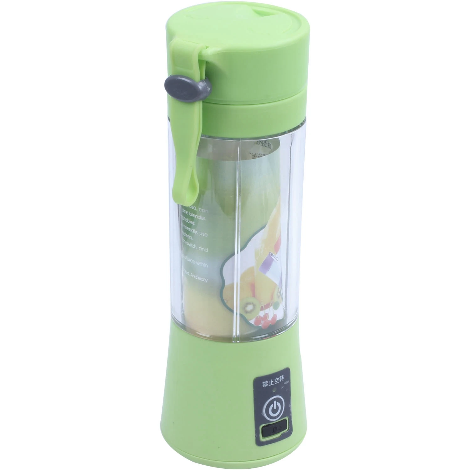 Green NEW-380ml USB перезаряжаемая соковыжималка, бутылка, чашка для сока, цитрусовых, блендер, лимон, овощи, фрукты, молочный коктейль, смузи, соковыжималки - Цвет: Green