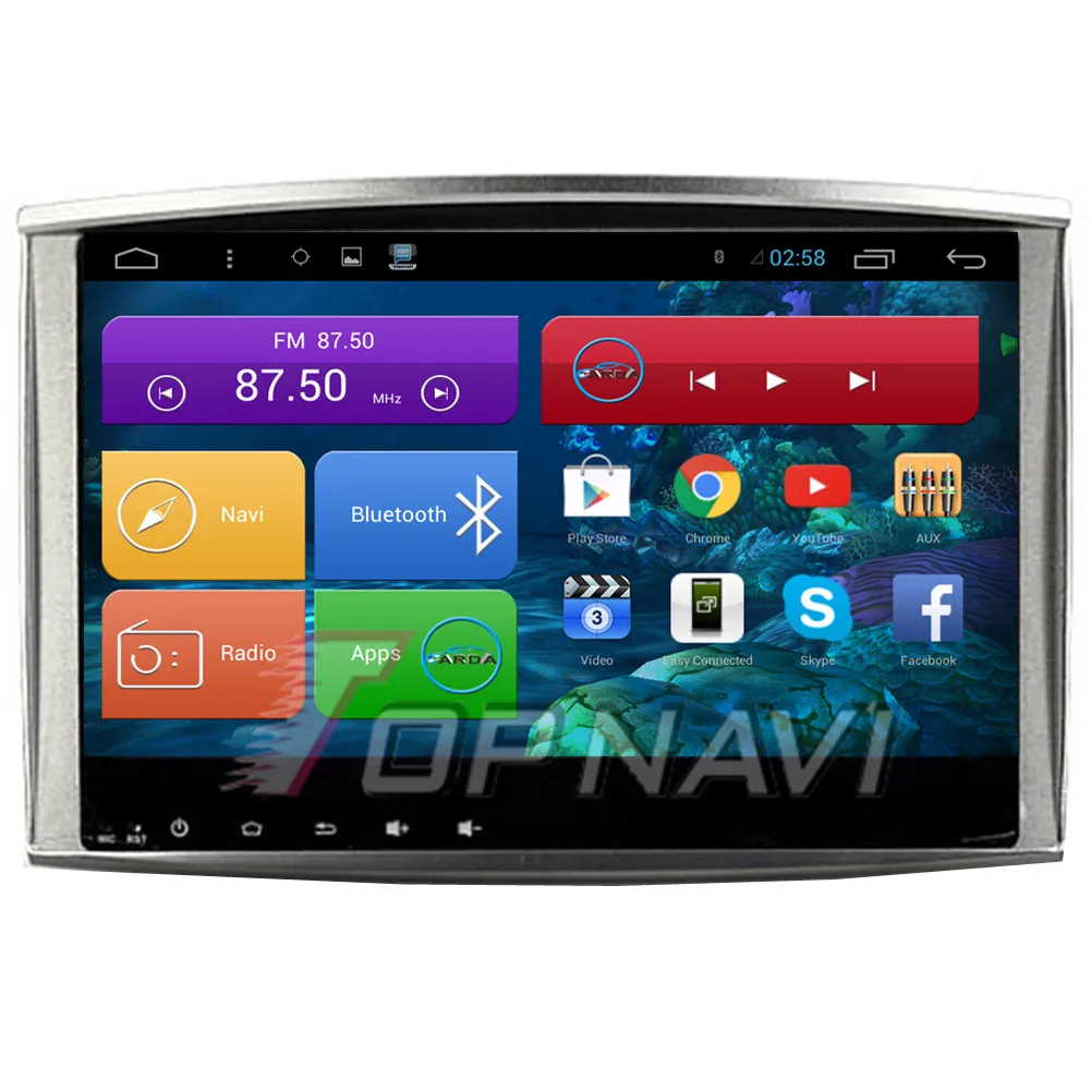 Topnavi четырехъядерный Android 6 0 Автомобильный GPS навигатор для Toyota Land Cruiser 100