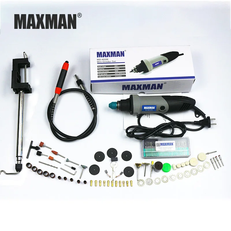 MAXMAN электрический Dremel 220 В/110 в мини-точильный станок Dremel 0,6 6,5 мм патрон электроинструменты с аксессуарами Usd для песочной бумаги