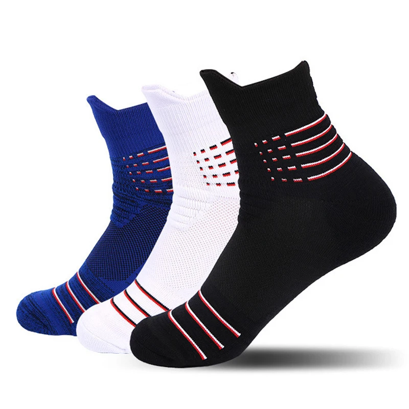 

Breathable Outdoor Men Running Socks Thicken Bottom Tennis Socks Cycling Hiking Camping Compression High Quality Professional