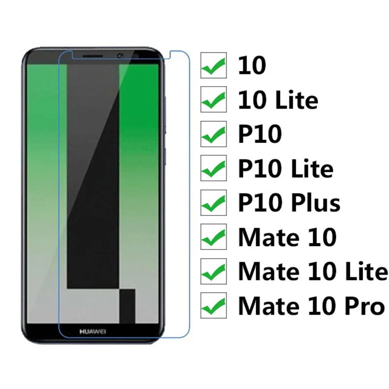 Защитное стекло для huawei honor mate 10 lite p10 p10lite plus закаленное закаленные очки pro mate10