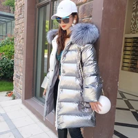 2018 winter down jacket for women duck down coat natural raccoon fur collar hooded high qulified outwear fashion streetwear