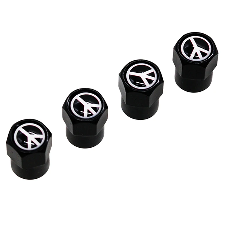HAUSNN 4 шт./упак. Peace Anti War Logo Sticker колпачки клапанов автомобильных колес для