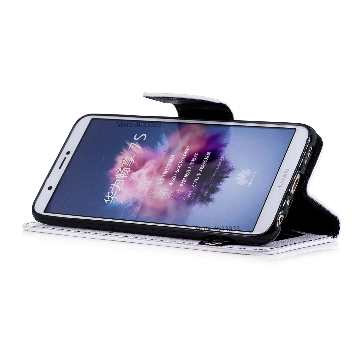 Красочные флип чехол бумажник для huawei P Smart FIG-LX1 FIG-LA1 случае телефон кожаный PSmart