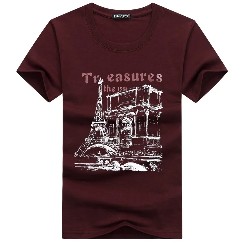 Новая мода хлопок короткий рукав Футболка Homme повседневная плюс 5XL мужская