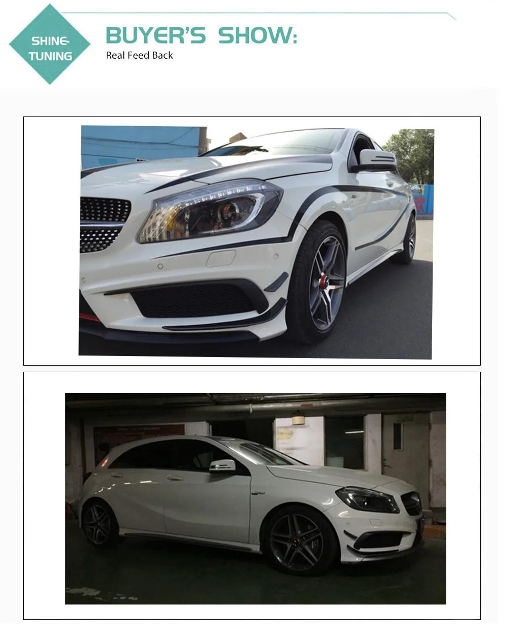 W176 передний бампер сплиттер для губ передний спойлер Canards спойлер для Mercedes Benz A180 A200 A250 A45 AMG передняя губа 2013-15