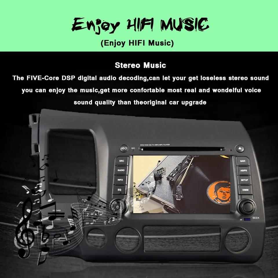 Автомагнитола на android 10 0 для Honda Civic 2006 2007 2008 2009 2010 2011 автомобильный dvd плеер 4G