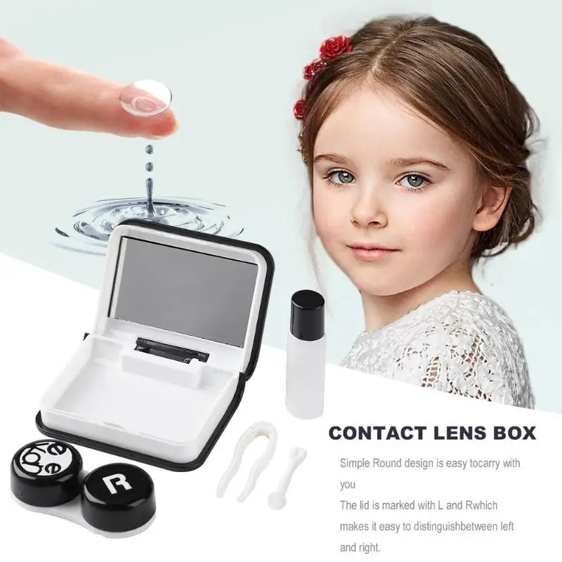 1Pcs Portable Fashion Travel Contact Lens Case Invisible Glasses Container Holder Storage Box With Mirror Hot Sale | Красота и