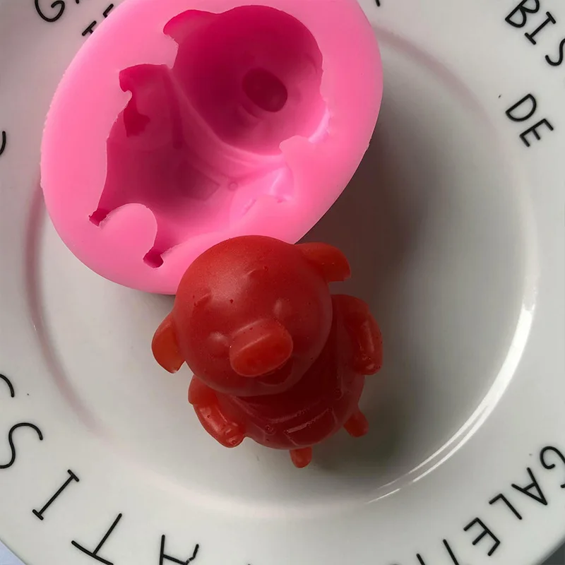 Силиконовая форма для помадки в виде милой свиньи шоколадного торта детские