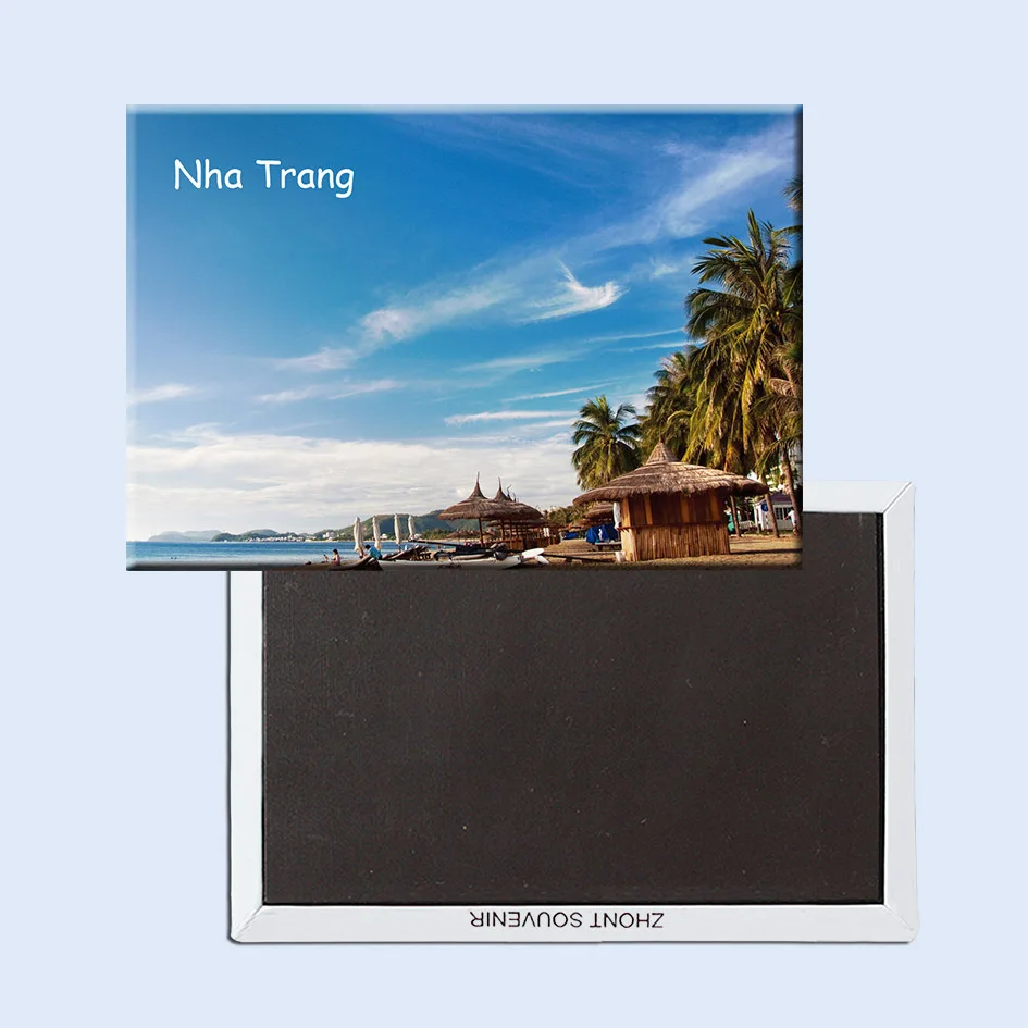 Магниты на холодильник для путешествий 78*54 мм Nha Trang Beach Vietnam жесткие магниты из
