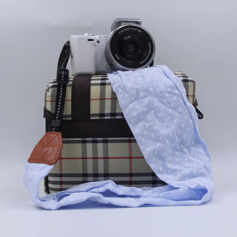 Для шеи и плеч Камера DSLR поясная сумка чехол синий ремешок-шарф для sony фужи Олимпус цифровой зеркальной камеры Canon Nikon D7500 D3200 D5200 D4s Df D5500 D800E