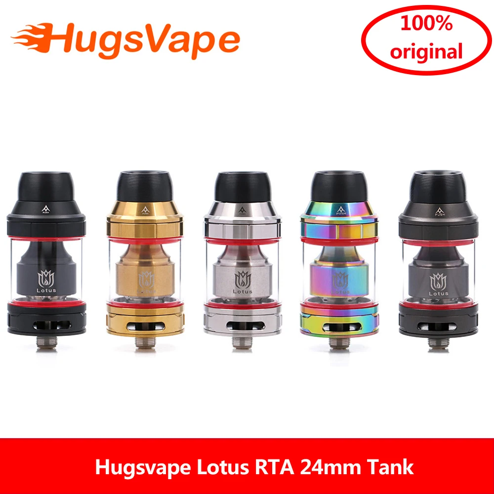 Оригинальный Hugsvape лотоса RTA ввиду танк двойной катушки 24 мм 2 мл/5 мл ёмкость с Derlin