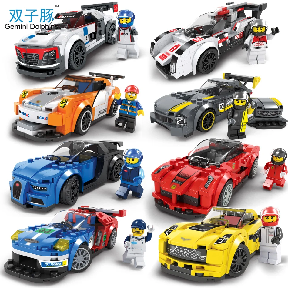 8 стилей Roadster гоночная модель автомобиля строительные блоки Совместимые Legos Technic