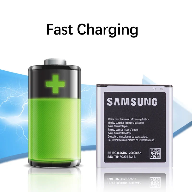 Оригинальная батарея для SAMSUNG Galaxy Core основная G360 G361F G361H G360H EB-BG360CBC 2000mAh полная