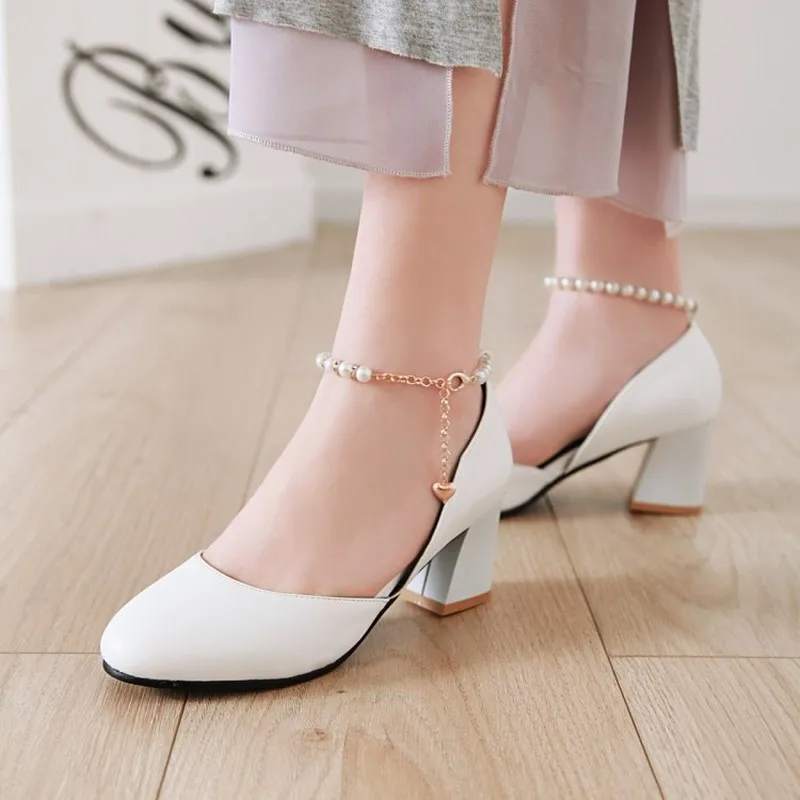 Женские туфли-лодочки на высоком каблуке из Pu искусственной кожи с круглым