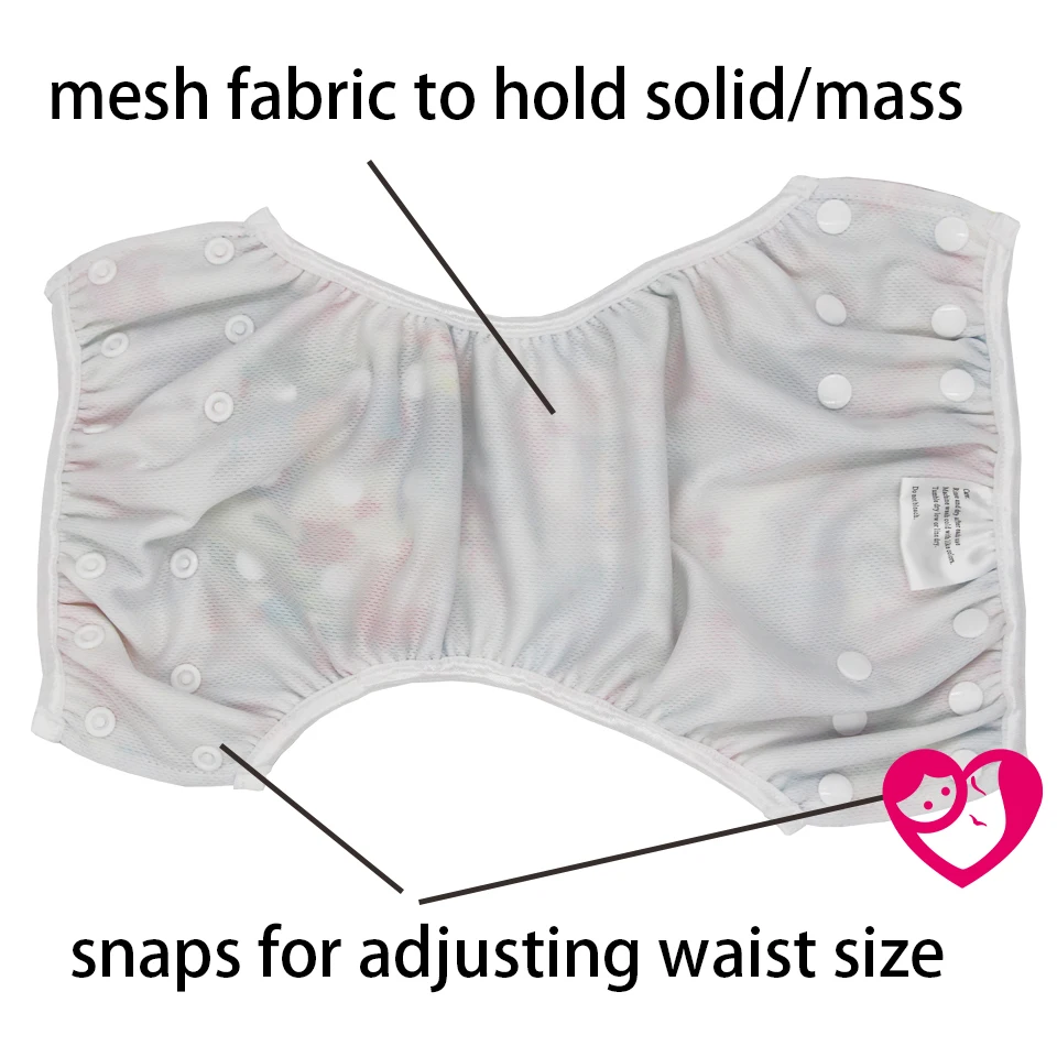 1 шт. Регулируемый сетки Детское купание пеленки брюки стирать многоразовые один