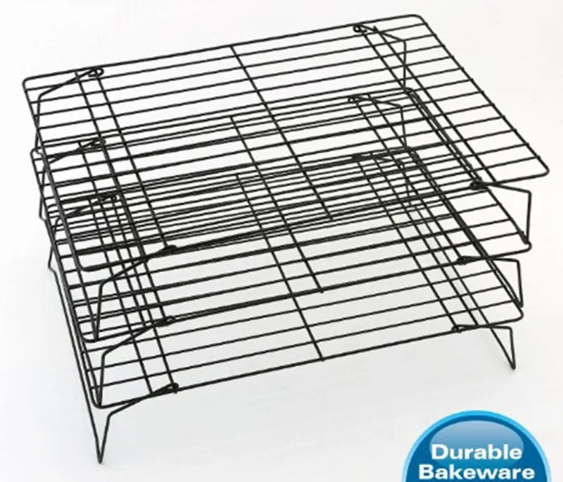 Штабелируемая трехуровневая антипригарная охлаждающая стойка из нержавеющей