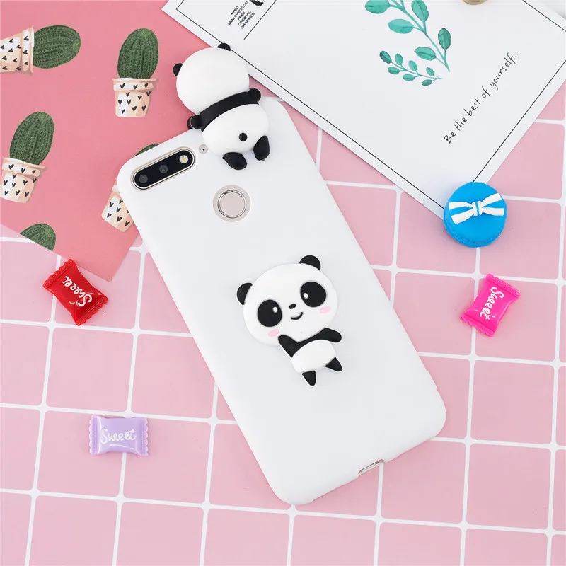 3D единорог панда Медведь кактус Мягкий Силиконовый ТПУ чехол для Huawei P Smart Z Honor 7A 7C Pro 7S 8S 8 9 10 Lite 10i 8X 8C 8A чехол