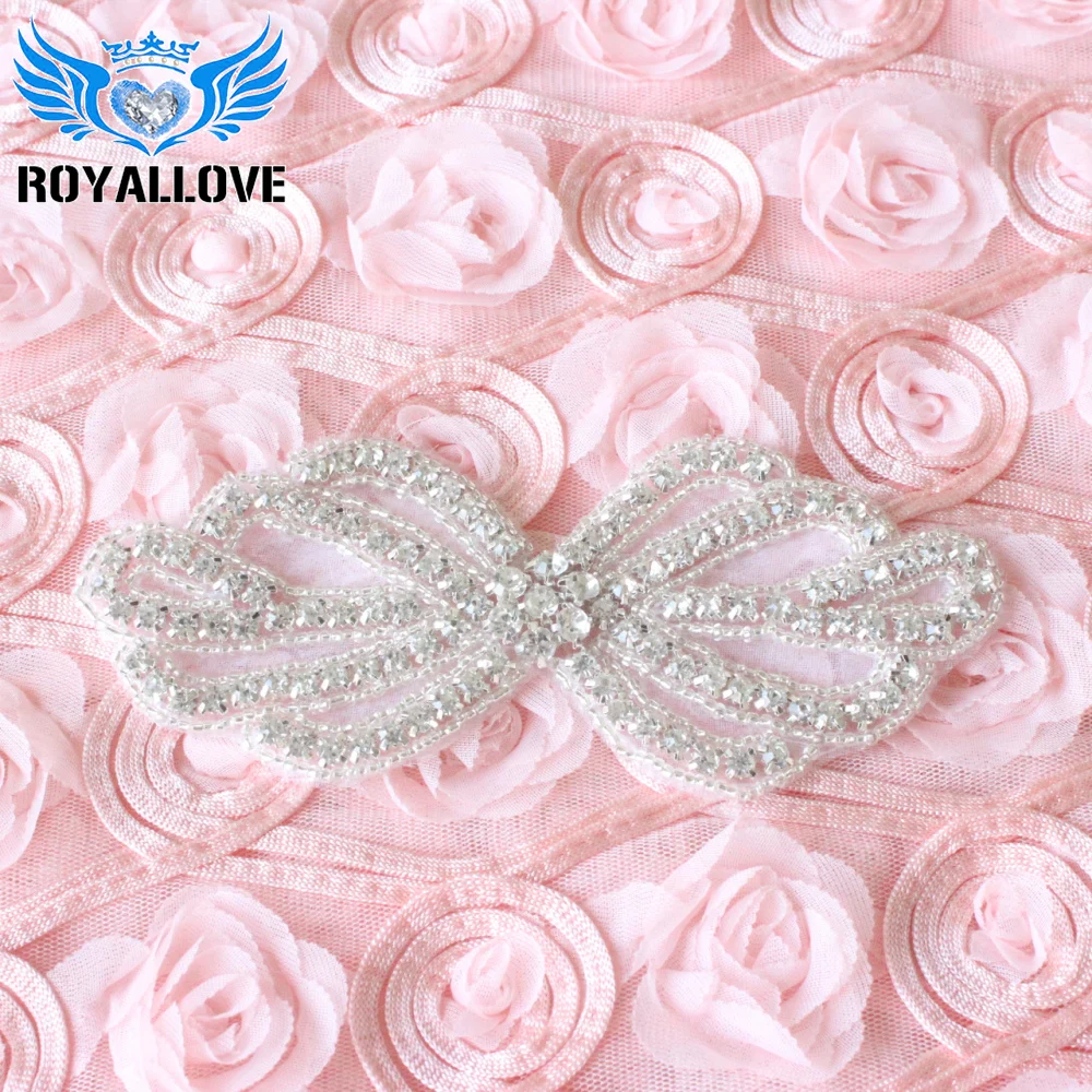 Аксессуары для свадебных платьев Стразы 2 шт. аппликация Серебряные Кристаллы