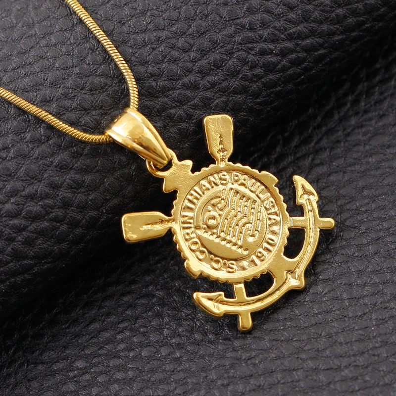 Пираты Карибского моря якорь кулон Цепочки и ожерелья Для мужчин Jewelry Мода золото