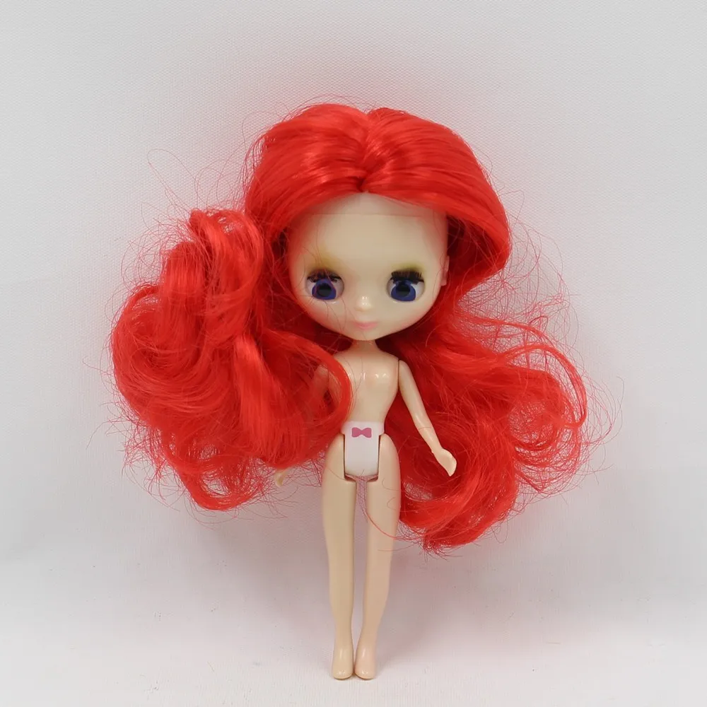 10 см DIY завод blyth мини кукла длинные волосы