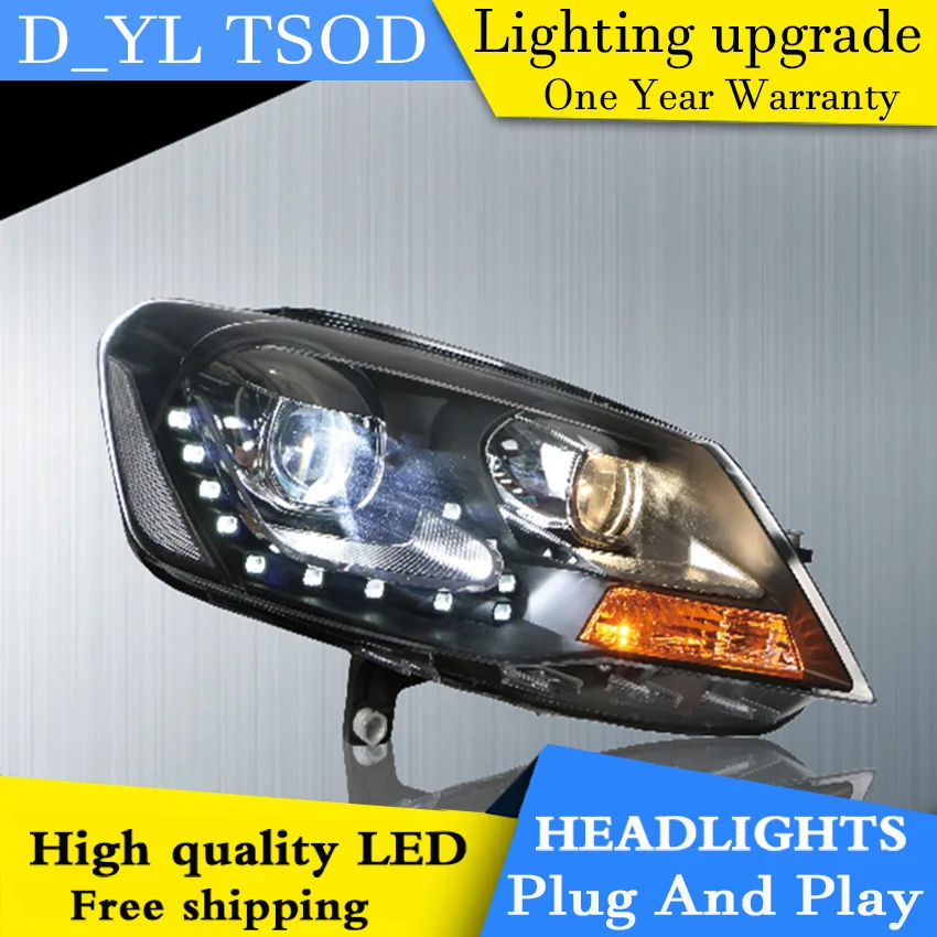 

Car Styling For VW Bora headlights 2013-2016 Bora led headlight Head Lamp led drl projector headlight H7 hid Bi-Xenon Lens