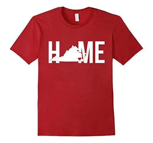 

I Love My Home Virginia State T-Shirt Men Brand Clothihng Top Quality Fashion Mens T Shirt 100%Cotton Letter Printing