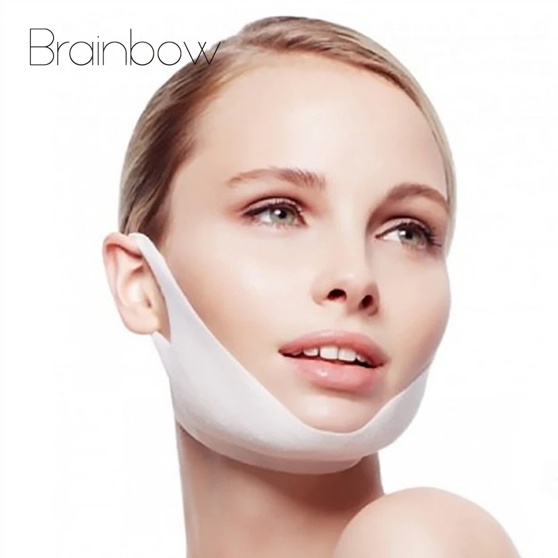 Brainbow маска для подтяжки лица V Форма для лица Тонкий подбородок проверка шеи подтяжка отшелушивающая маска для похудения лица бандажная маска инструменты для подтяжки лица