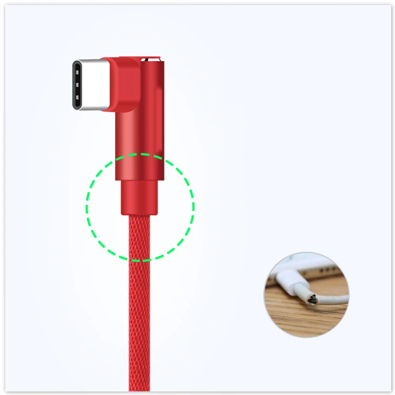 Кабель USB типа C Suntaiho 90 градусов для Samsung Galaxy S9 S8 Plus Note 8 зарядное устройство кабель