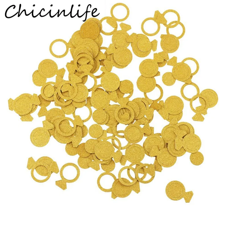 Chicinlife 1 сумки Золото/серебряное кольцо конфетти обручение/девичник вечерние