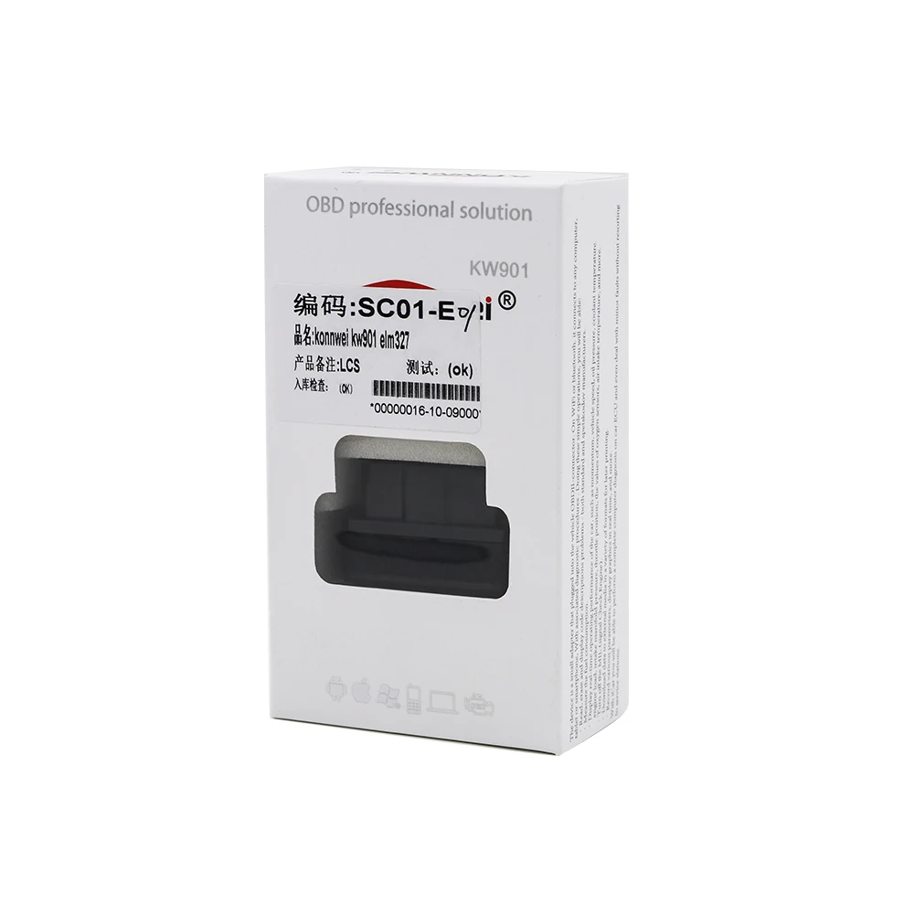 Konnwei KW901 ODB2 II диагностический сканер кода считыватель Android 5 цветов ELM327 Bluetooth