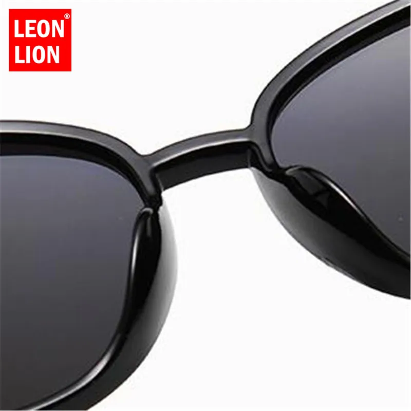 LeonLion 2018 Роскошные Cateye Солнцезащитные очки Для женщин Пластик Винтаж большой кадр