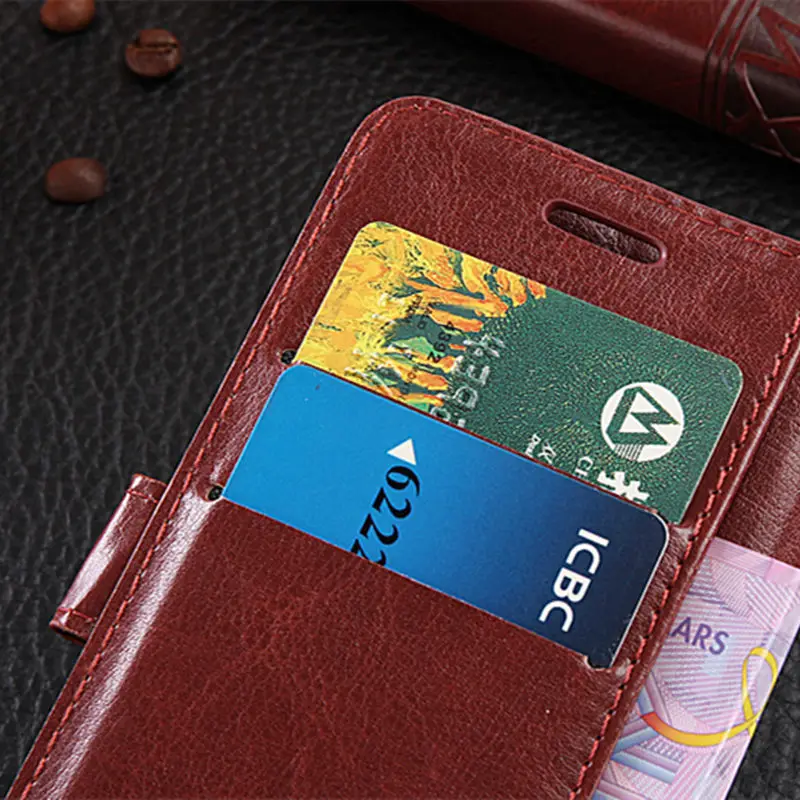 Роскошный кожаный чехол-книжка Redmi 4A для Xiaomi чехол-кошелек с отделением карт и