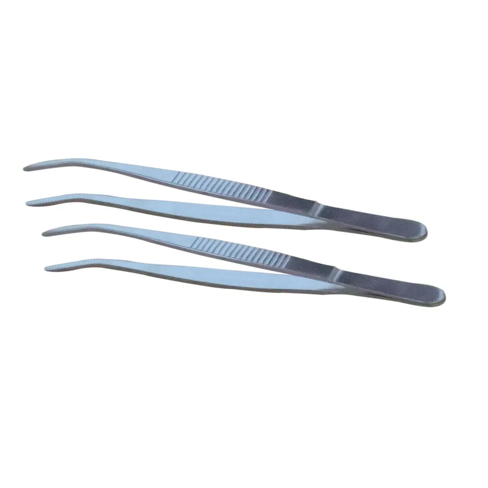 

5Pcs Surgical Instrument Mouth Probe Plier Tweezers Curved Forceps Stainless Steel Medical Dental Examination Accessories 4.92"