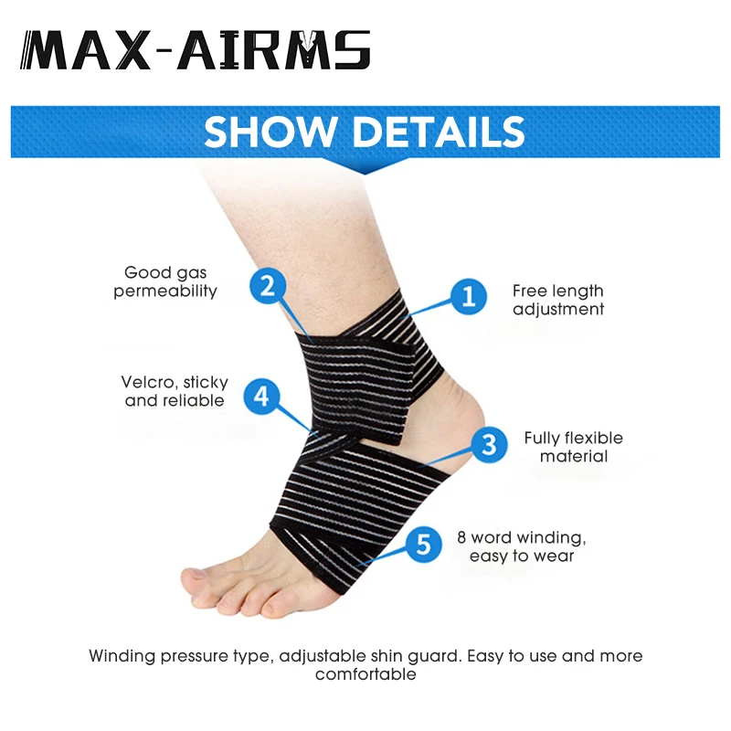 Maxairms1 шт. поддержка голеностопа спиральная повязка для волейбола баскетбола