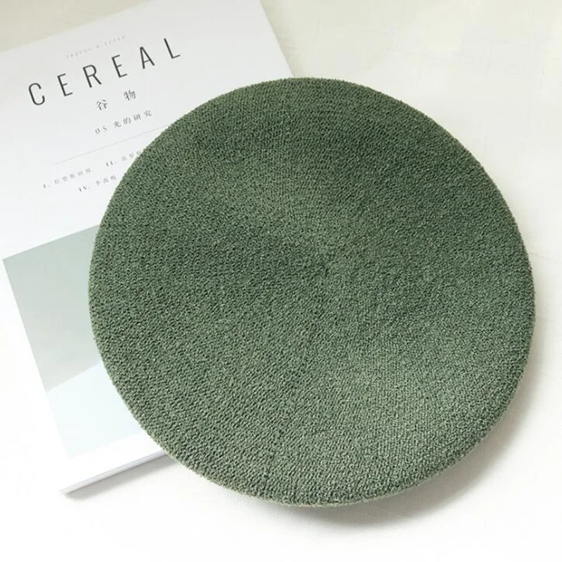 Лидер продаж 2021 дешевый модный берет новинка Женская однотонная шапка сезон