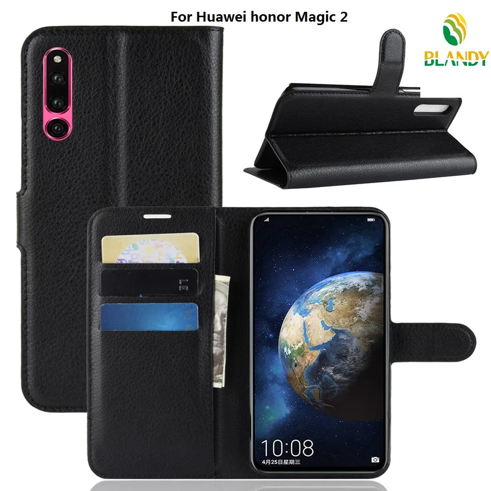 

10pcs/lot for Huawei honor Magic 2 Lychee Wallet Leather Case Stand With Card Holder For Huawei honor 10 lite P30 pro