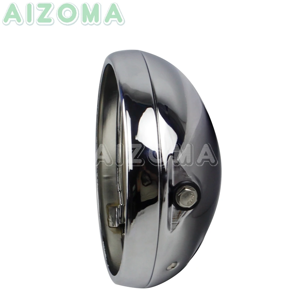 Хромированный мотоцикл 7 дюймов ретро крышка фары корпус сталь для Kawasaki Honda Yamaha