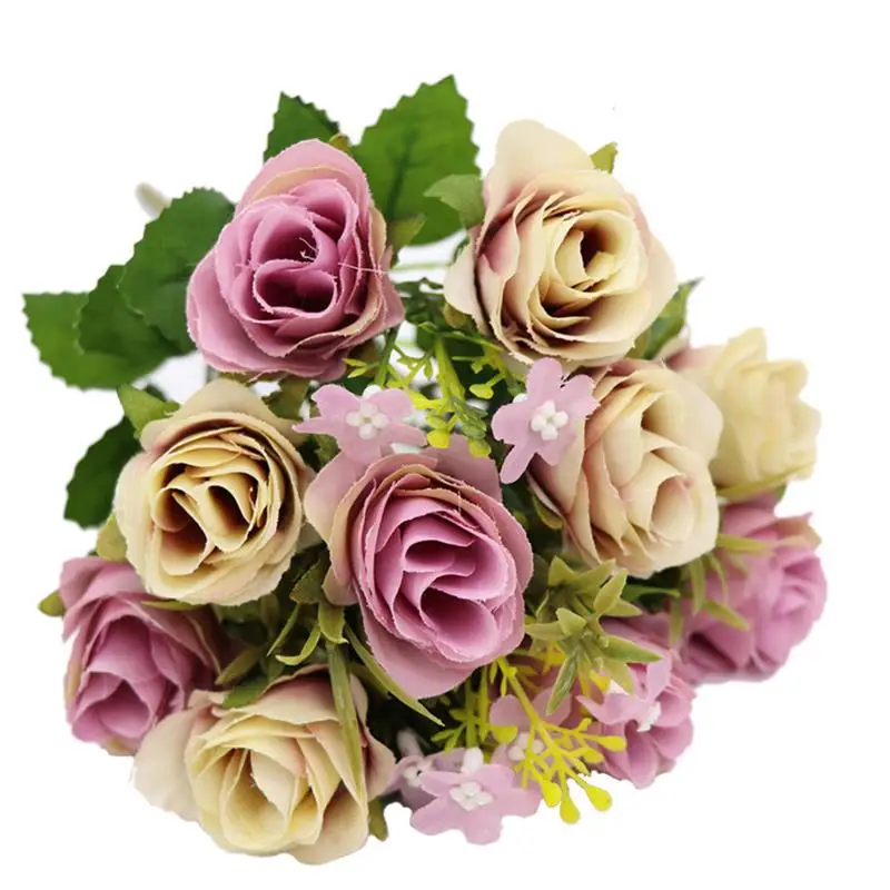 Искусственные розы 10 голов искусственные цветы растения для домашнего