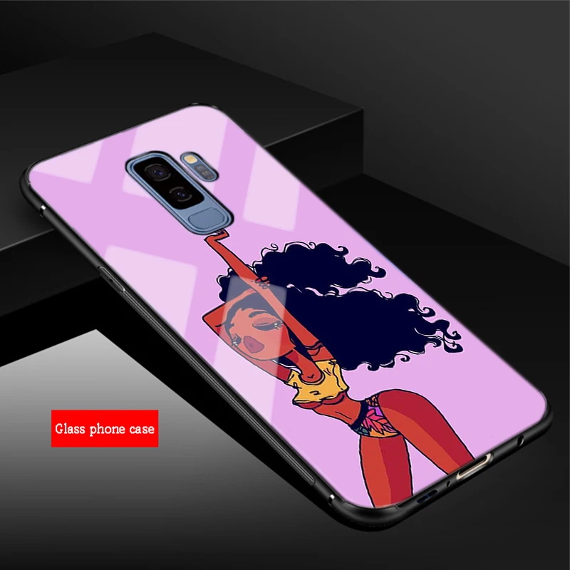 Чехол из закаленного стекла для телефона Samsung Galaxy A6 A6S A8 A8S J6 J8 2018 S8 S9 S10 PLUS NOTE 8 9 афро