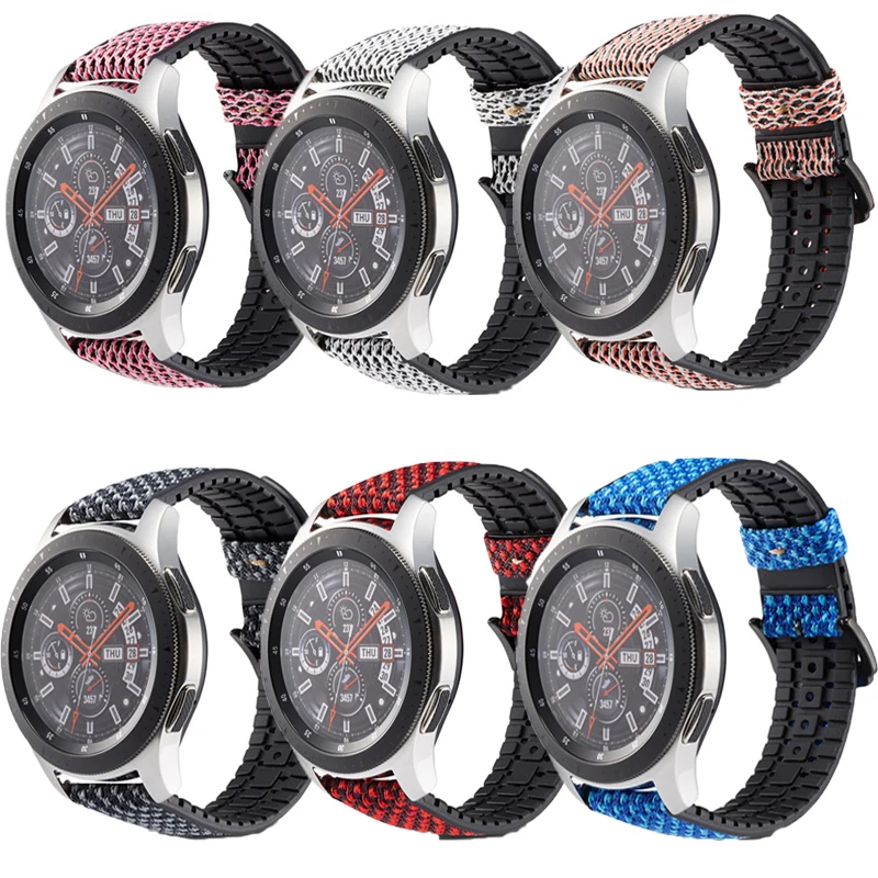Silicone Strap 22/20mm for Samsung Gear S3 s2 Frontier Classic galaxy watch active 42mm 46mm band huami amazfit bip huawei GT 2