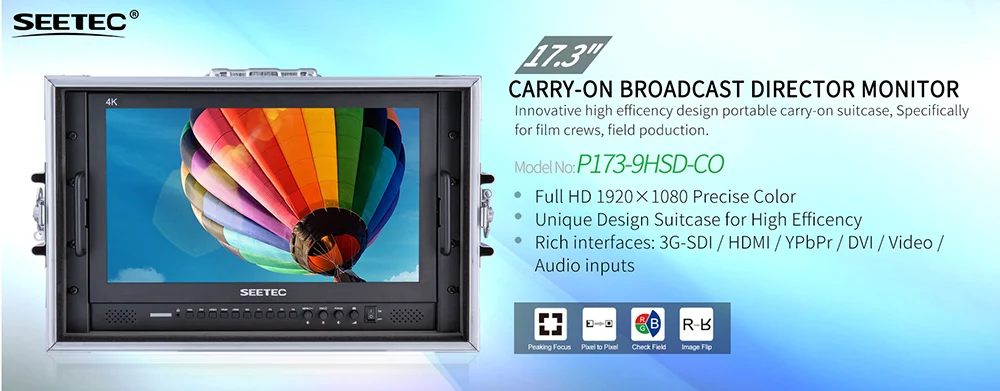 SEETEC P173-9HSD-CO 17," вести вещательный монитор с 4 K HDMI 3g SDI YPbPr Видео Аудио вход HD 1920x1080 экран