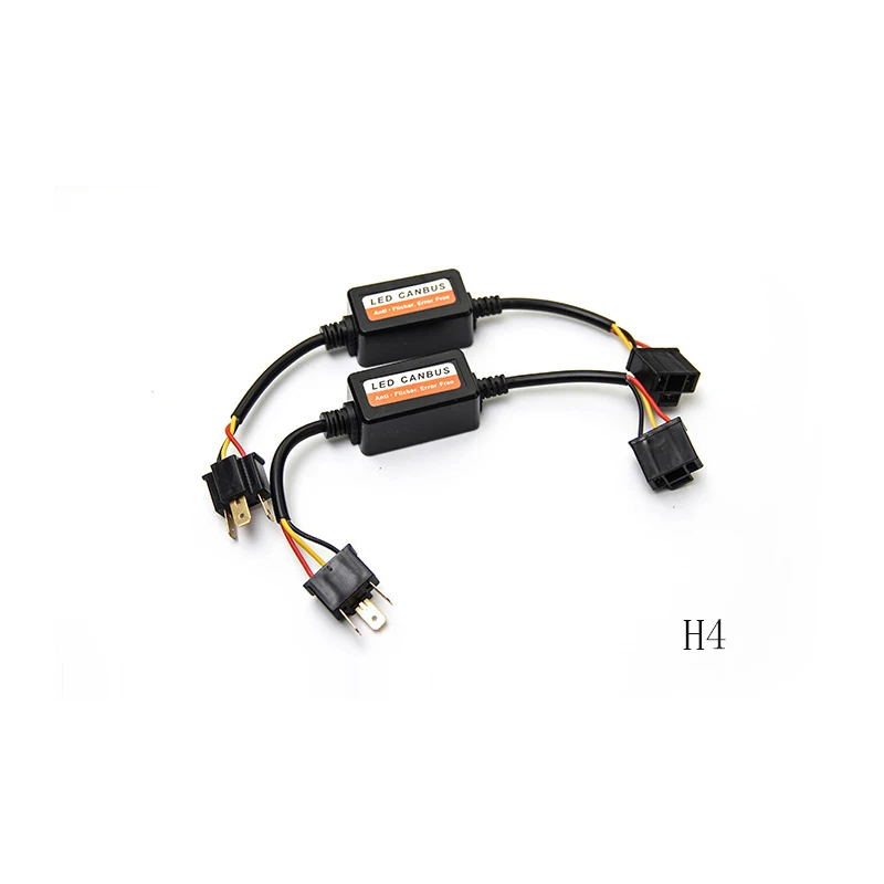 YIRAY 2PCS H1 H4 H7 LED Headlight Canbus Wiring Kit 9005 9006 H8 H9 H11 Computer Warning Error EMC Resistor Canceler Decoder | Автомобили