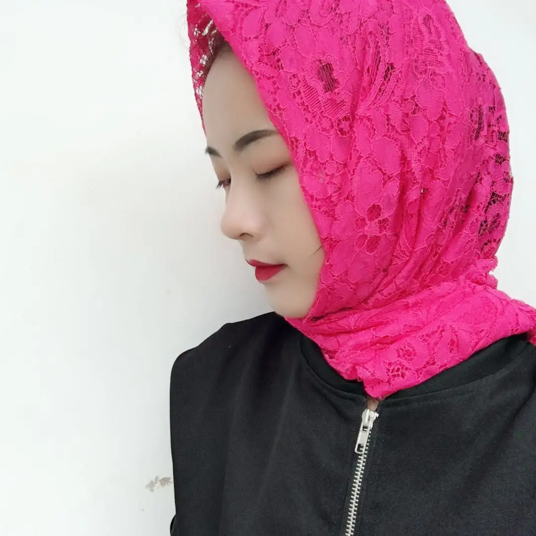 Хиджаб с кружевом мусульманские платки модная основа хиджаб cutton Muslima Шаль