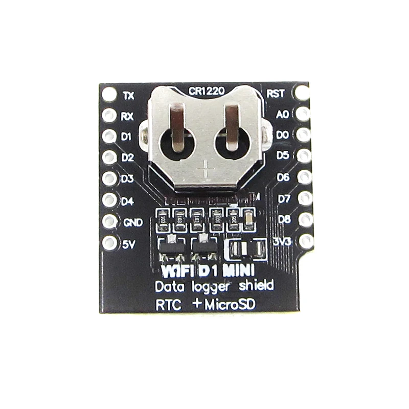 Интегральные схемы DataLog Shield для WeMos D1 mini RTC DS1307 с батареей + MicroSD набором штыревых