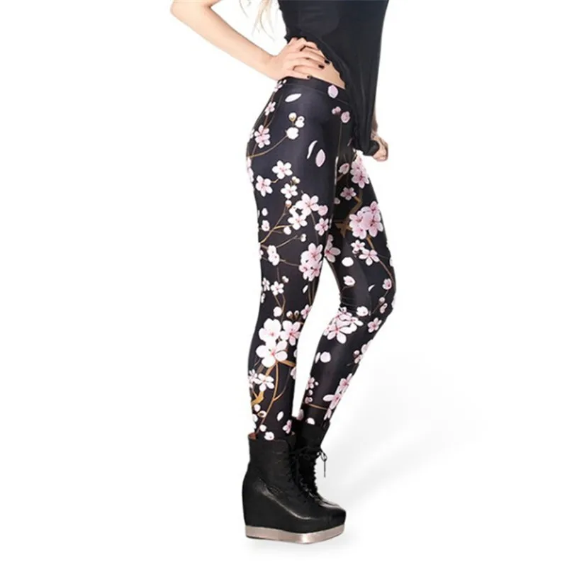 Леггинсы пиратские женские с цифровым принтом пикантные модные штаны черного