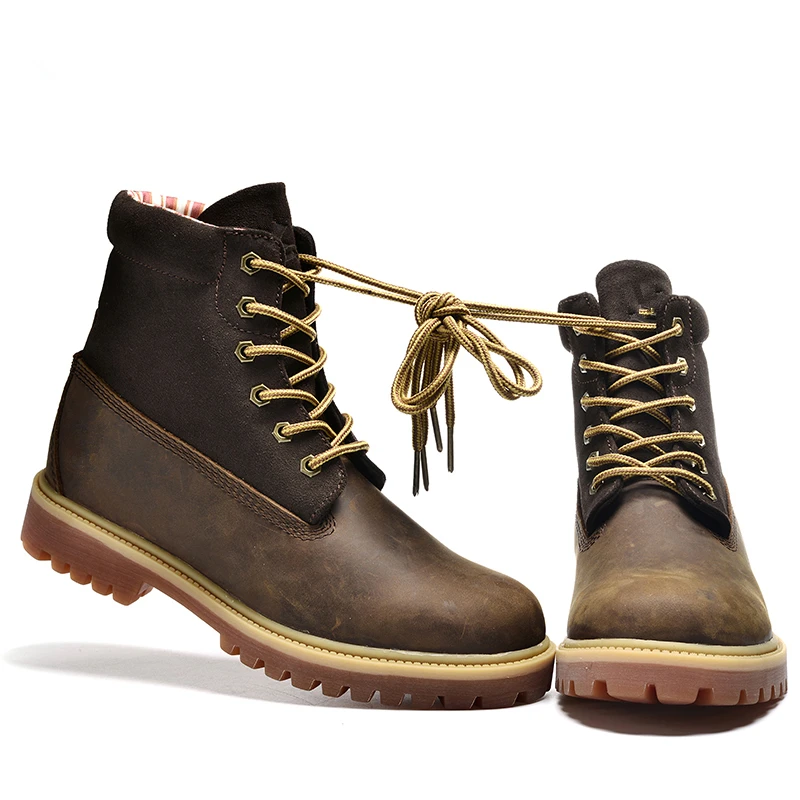 Мужские ботинки из натуральной кожи на сезон весна-осень 2019 рабочие горные