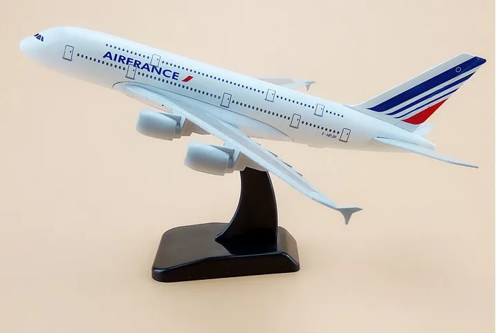 

20cm Metal Plane Model Air France Airlines Airbus 380 A380 Airplane Model Airways w Stand Aircraft Gift